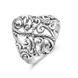 ring filigrain zilver gerhodineerd