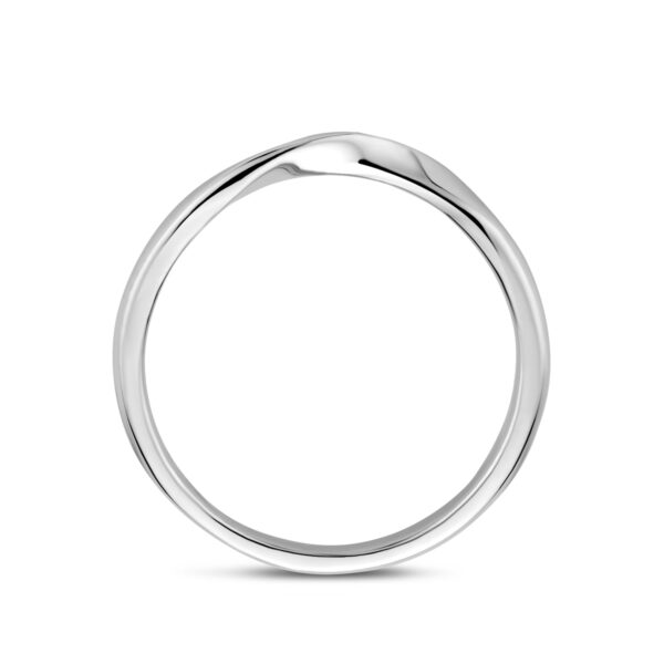 ring gedraaid zilver gerhodineerd - Afbeelding 3