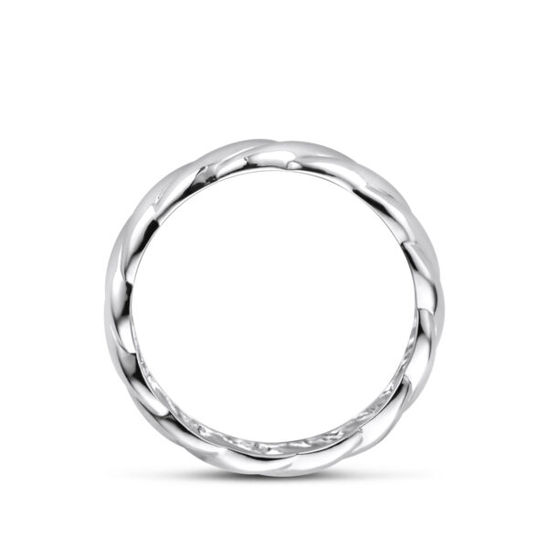 ring gedraaid zilver gerhodineerd - Afbeelding 3