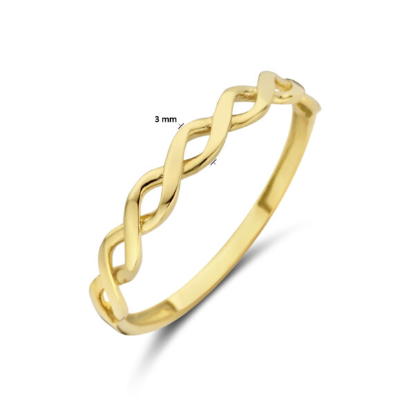 ring gevlochten 14K geelgoud - Afbeelding 5