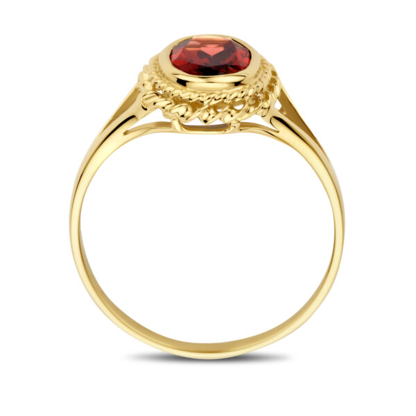 ring granaat 14K geelgoud - Afbeelding 3