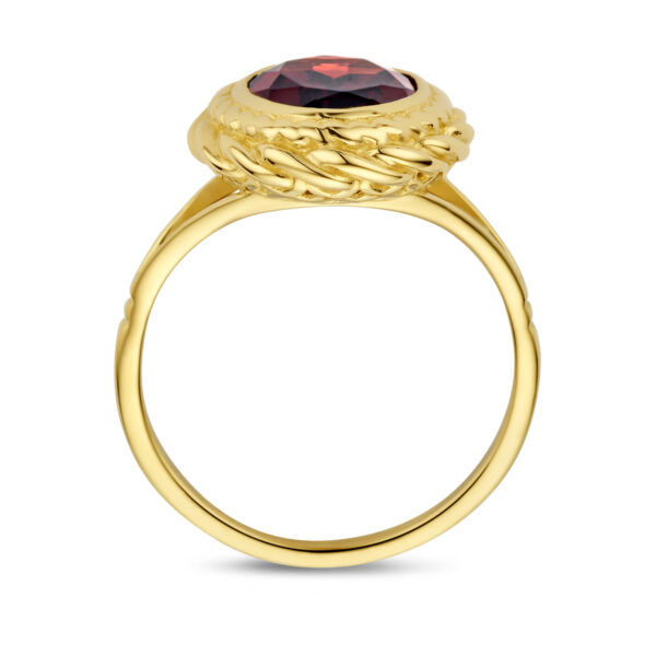 ring granaat 14K geelgoud - Afbeelding 3