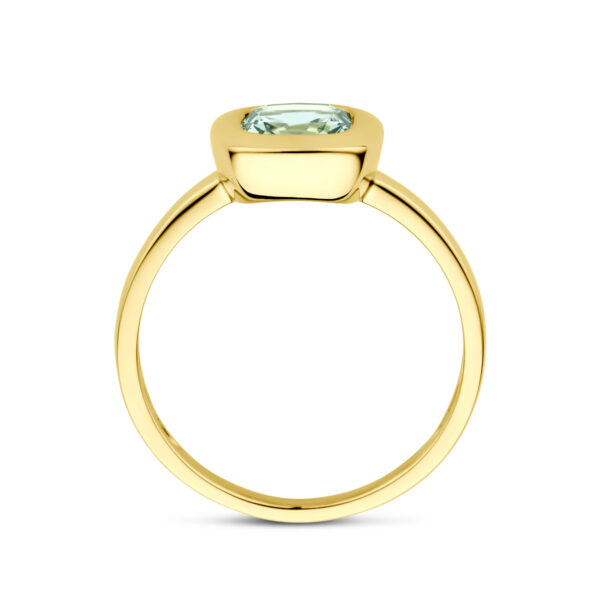 ring groen amethist 14K geelgoud - Afbeelding 3