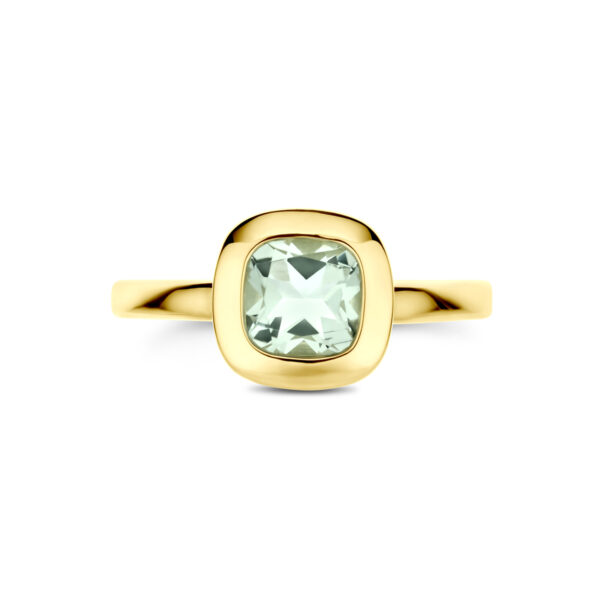 ring groen amethist 14K geelgoud - Afbeelding 4