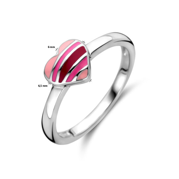 ring hart zilver gerhodineerd - Afbeelding 4