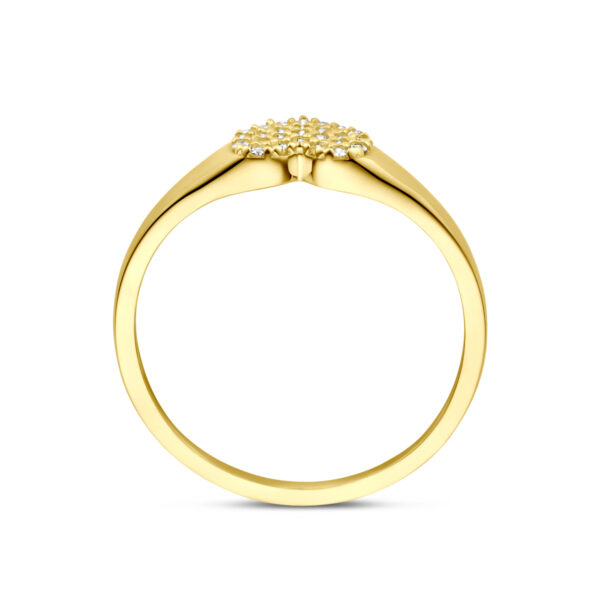 ring hart zirkonia 14K geelgoud - Afbeelding 3