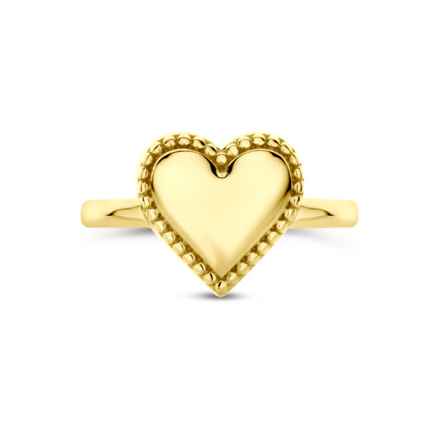ring hartje 14K geelgoud - Afbeelding 4