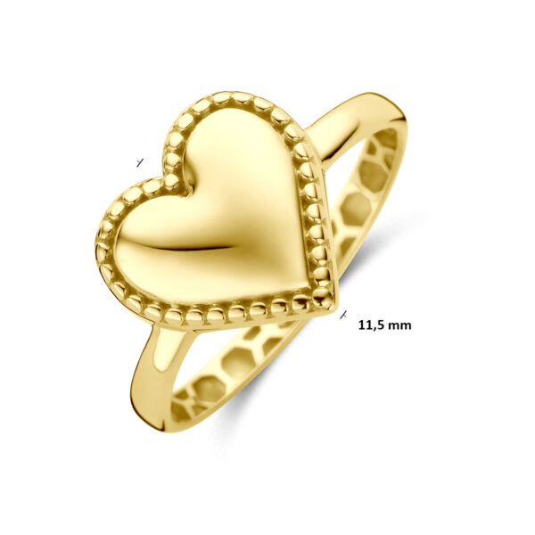 ring hartje 14K geelgoud - Afbeelding 5