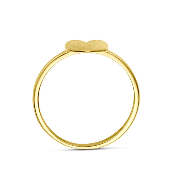 ring hartje poli/mat 14K geelgoud - Afbeelding 3