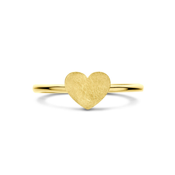 ring hartje poli/mat 14K geelgoud - Afbeelding 4