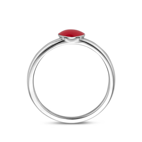 ring hartje zilver gerhodineerd - Afbeelding 3