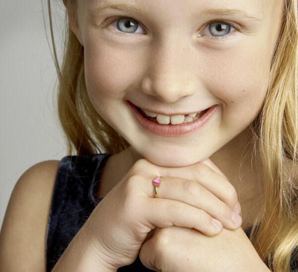 ring hartjes zilver gerhodineerd - Afbeelding 2