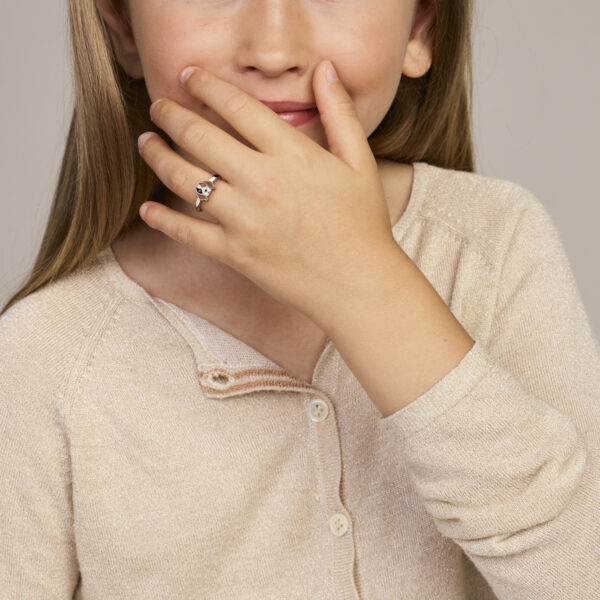 ring hond zilver gerhodineerd - Afbeelding 2
