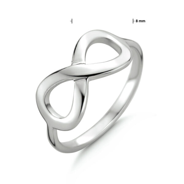 ring infinity zilver gerhodineerd - Afbeelding 4