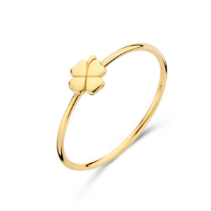 ring klaver 14K geelgoud
