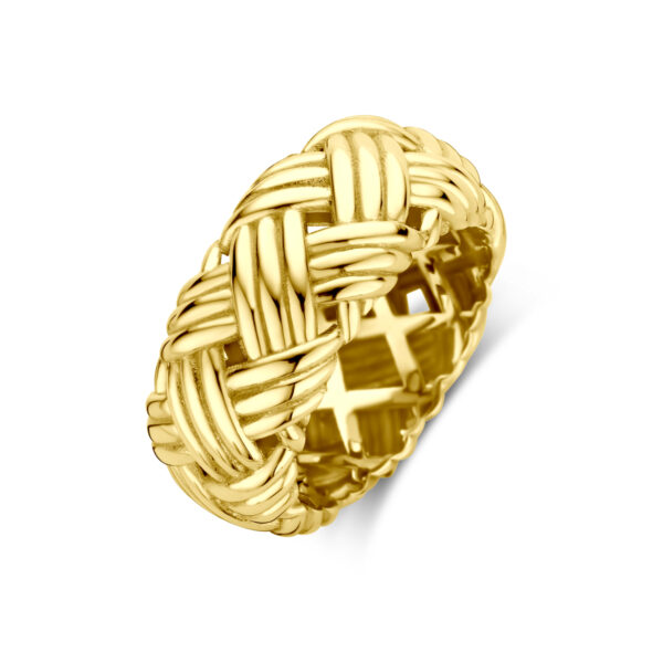 ring knoop 14K geelgoud
