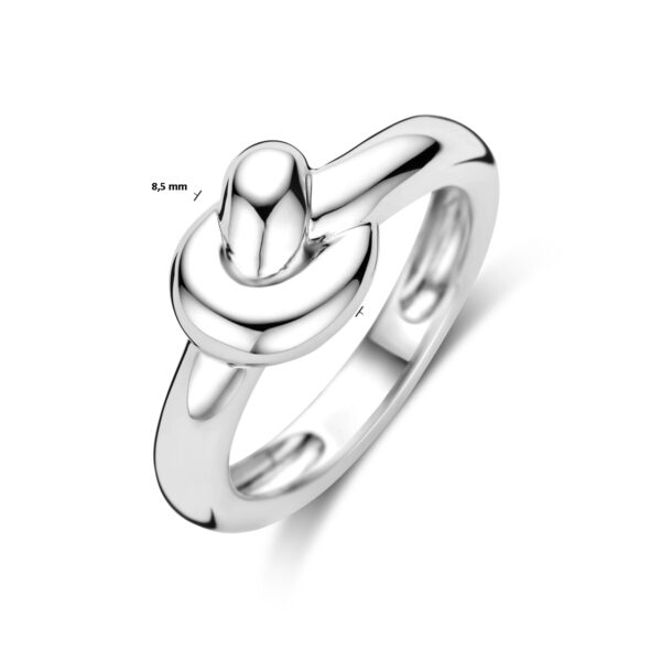ring knoop zilver gerhodineerd - Afbeelding 4