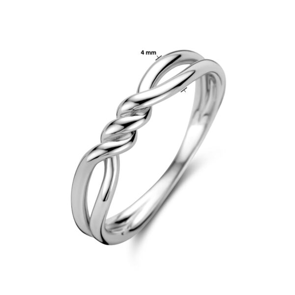 ring knoop zilver gerhodineerd - Afbeelding 4