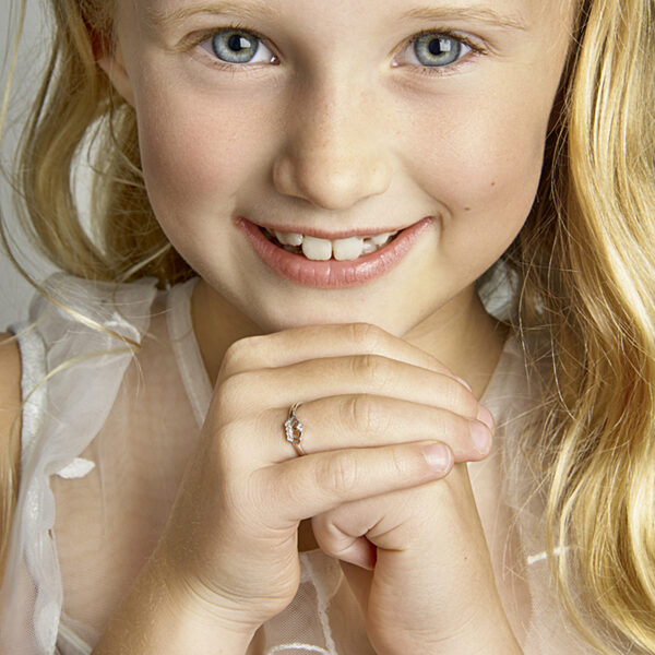 ring kroon zirkonia zilver gerhodineerd - Afbeelding 2