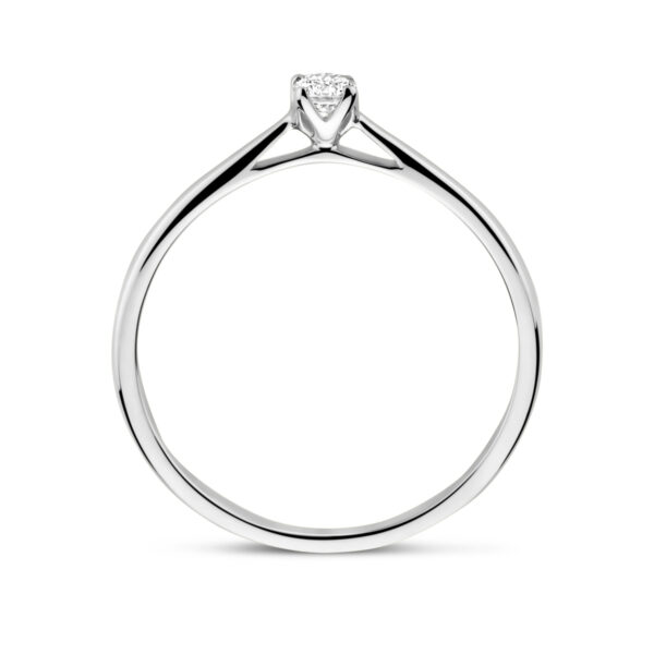 ring lab grown diamant 0.10ct h si 14K witgoud - Afbeelding 3