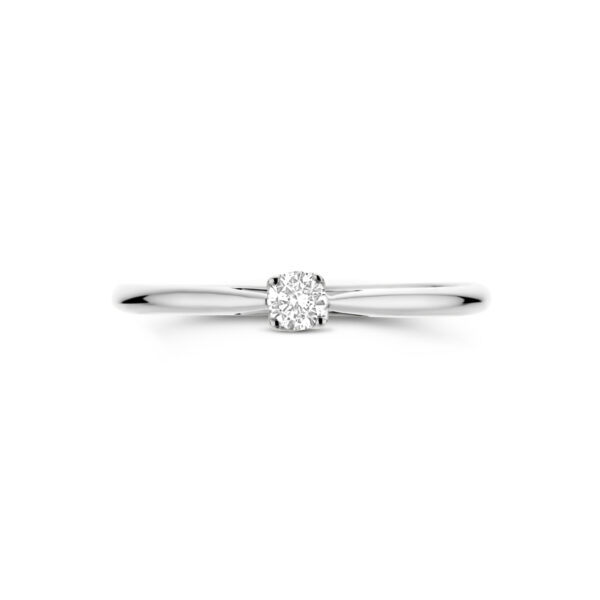 ring lab grown diamant 0.10ct h si 14K witgoud - Afbeelding 4