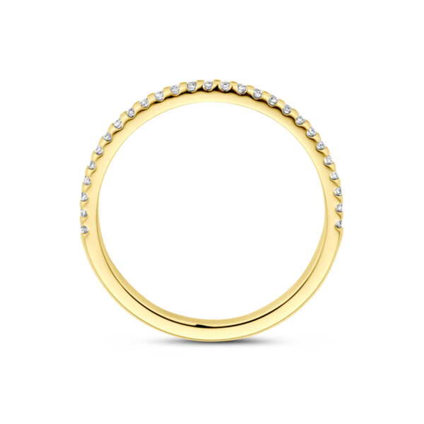 ring lab grown diamant 0.15ct h si 14K geelgoud - Afbeelding 3