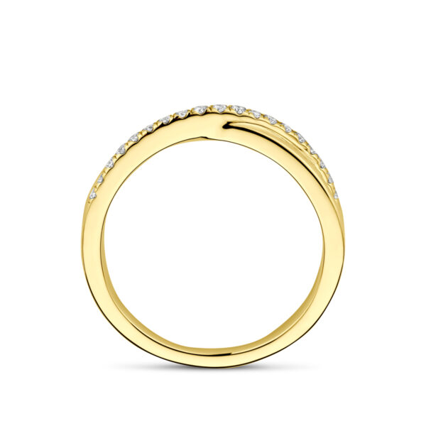 ring lab grown diamant 0.15ct h si 14K geelgoud - Afbeelding 3