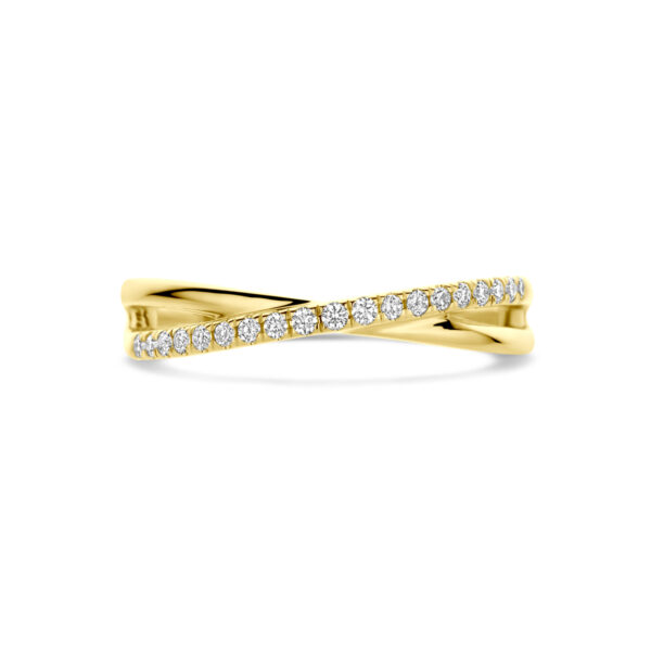 ring lab grown diamant 0.15ct h si 14K geelgoud - Afbeelding 4