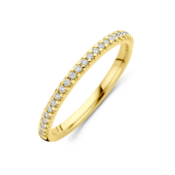 ring lab grown diamant 0.15ct h si 14K geelgoud