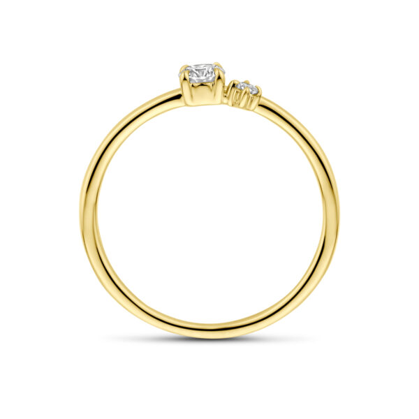 ring lab grown diamant 0.20ct h si 14K geelgoud - Afbeelding 3