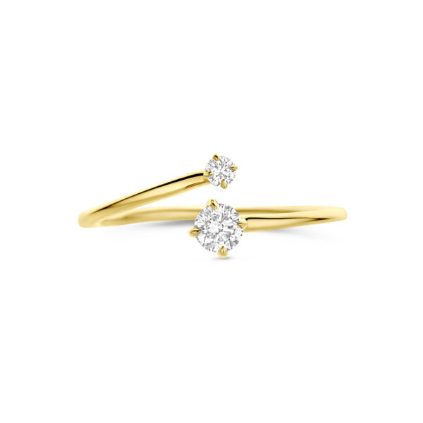 ring lab grown diamant 0.20ct h si 14K geelgoud - Afbeelding 4
