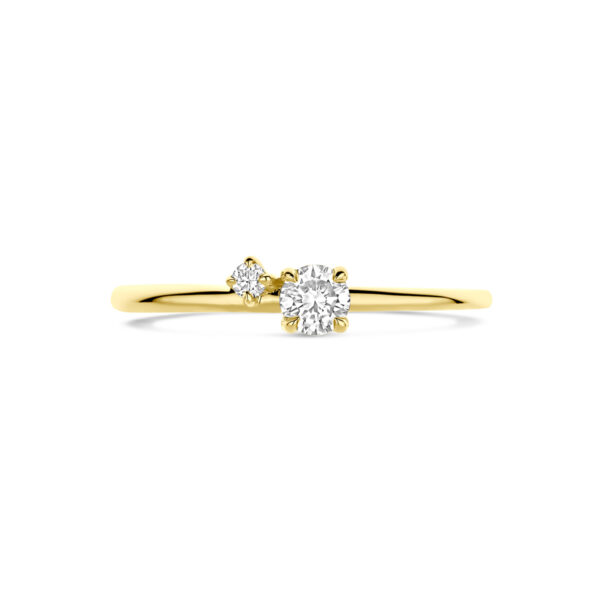 ring lab grown diamant 0.20ct h si 14K geelgoud - Afbeelding 4