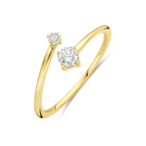 ring lab grown diamant 0.20ct h si 14K geelgoud