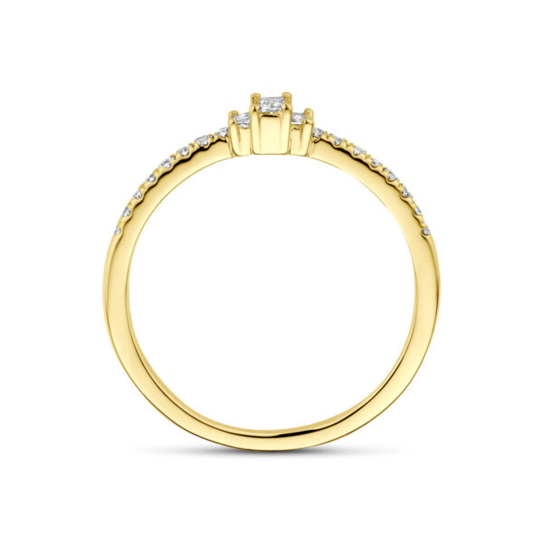 ring lab grown diamant 0.21ct h si 14K geelgoud - Afbeelding 3