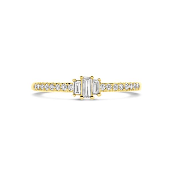 ring lab grown diamant 0.21ct h si 14K geelgoud - Afbeelding 4