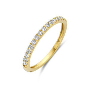 ring lab grown diamant 0.255ct h si 14K geelgoud