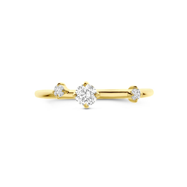 ring lab grown diamant 0.25ct h si 14K geelgoud - Afbeelding 4