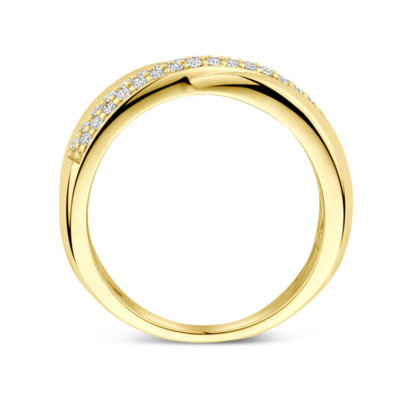 ring lab grown diamant 0.29ct h si 14K geelgoud - Afbeelding 3