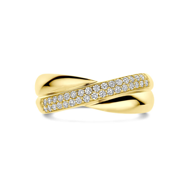 ring lab grown diamant 0.29ct h si 14K geelgoud - Afbeelding 4