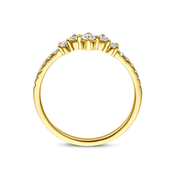 ring lab grown diamant 0.33ct h si 14K geelgoud - Afbeelding 3