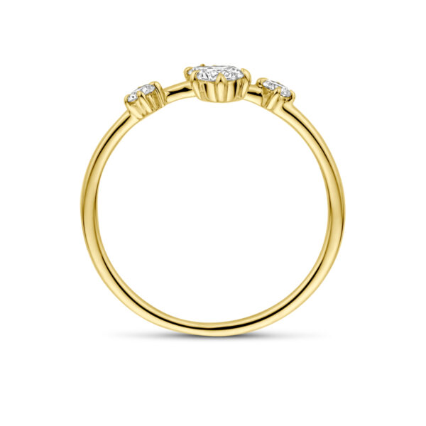 ring lab grown diamant 0.33ct h si 14K geelgoud - Afbeelding 3