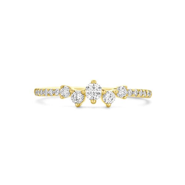 ring lab grown diamant 0.33ct h si 14K geelgoud - Afbeelding 4