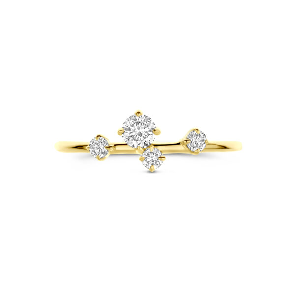 ring lab grown diamant 0.33ct h si 14K geelgoud - Afbeelding 4