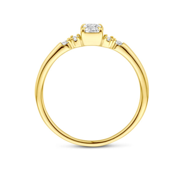 ring lab grown diamant 0.40ct h si 14K geelgoud - Afbeelding 3