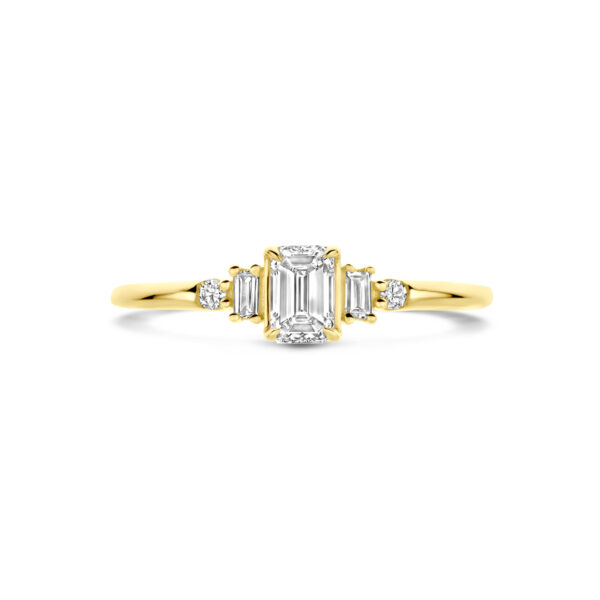 ring lab grown diamant 0.40ct h si 14K geelgoud - Afbeelding 4