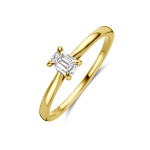 ring lab grown diamant 0.50ct h si 14K geelgoud
