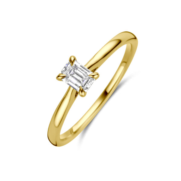 ring lab grown diamant 0.50ct h si 14K geelgoud