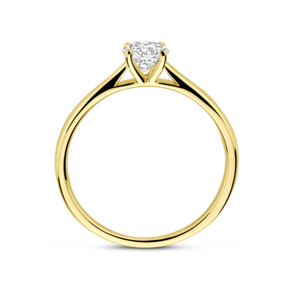 ring lab grown diamant 0.50ct h si 14K geelgoud - Afbeelding 3