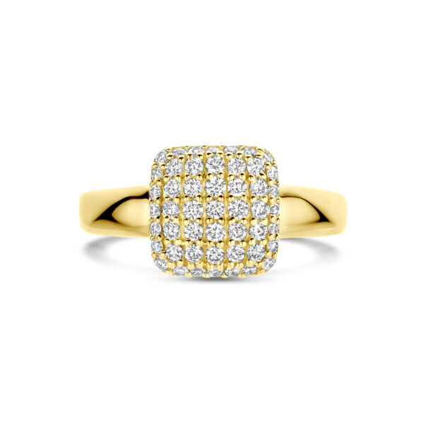 ring lab grown diamant 0.50ct h si 14K geelgoud - Afbeelding 4