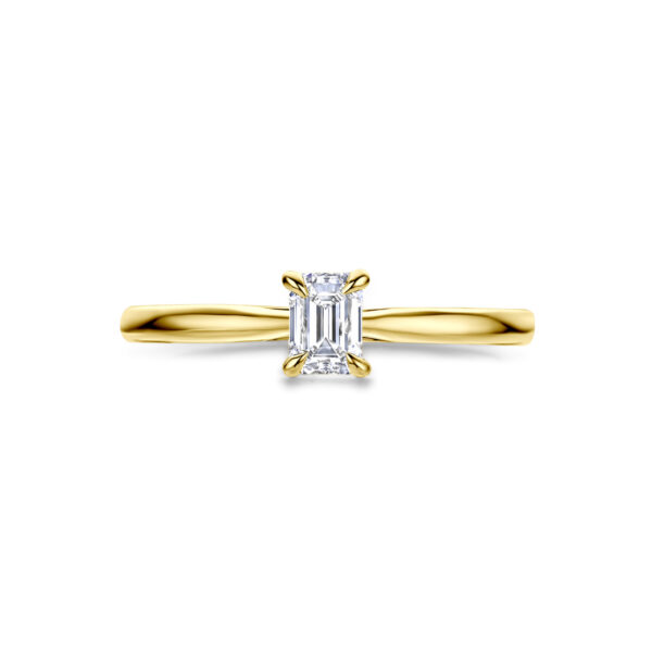 ring lab grown diamant 0.50ct h si 14K geelgoud - Afbeelding 4